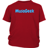 MusoGeek District Youth Shirt Blue Script