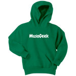 MusoGeek Youth Hoodie White Script