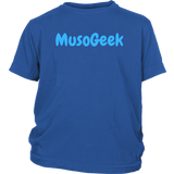 MusoGeek District Youth Shirt Blue Script