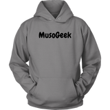 MusoGeek Unisex Hoodie Black Script