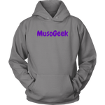 MusoGeek Unisex Hoodie Purple Script