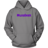 MusoGeek Unisex Hoodie Purple Script