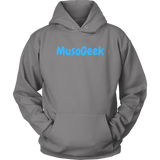 MusoGeek Unisex Hoodie Blue Script