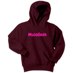 MusoGeek Youth Hoodie Pink Script