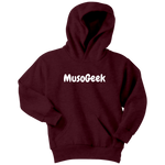 MusoGeek Youth Hoodie White Script