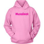 MusoGeek Unisex Hoodie Pink Script