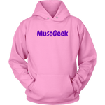 MusoGeek Unisex Hoodie Purple Script