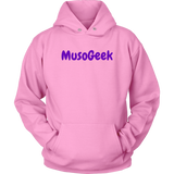 MusoGeek Unisex Hoodie Purple Script