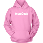 MusoGeek Unisex Hoodie White Script