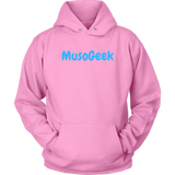 MusoGeek Unisex Hoodie Blue Script