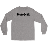 MusoGeek Gildan Long Sleeve Tee Black Script