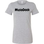 MusoGeek Bella Women's Shirt Black Script