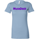 MusoGeek Bella Women's Shirt Purple Script