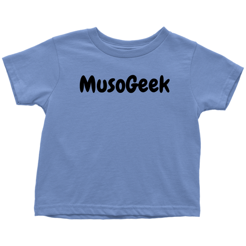 MusoGeek Toddler T - Shirt Black Script