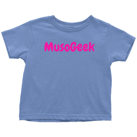 MusoGeek Toddler T - Shirt Pink Script