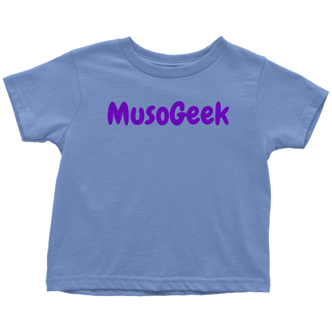 MusoGeek Toddler T - Shirt Purple Script